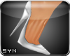 *SYN*PVC*SilverPumps