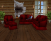 C50 Red couch set w pose