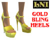 LNI Gold Bling Heels