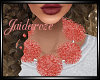 Puffball Necklace/ Coral
