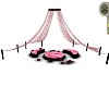 Pink poseless bed