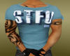 [LM]mens tee-STFU lt blu