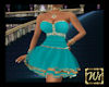 Teal n Gold Party dress