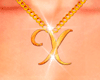 Necklace Letter X Female