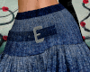 DENIM RUFFLE SKIRT