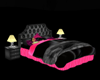 pink and black bed