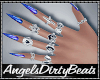 Purple /Blue Nails+Rings