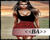 ;ba;red skirt outfit