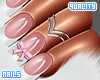 q. Pink Bow Nails S