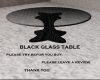 Black Round Glass Table