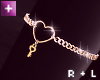heart arm band gold