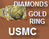 NEW USMC DIAMOND RING