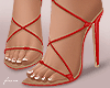 f. red tie up heels