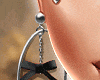 Bow Earring Black