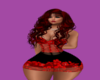 Blk Red Floral FIt