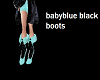 Black/Bby Blu boots
