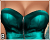 Teal Leather Club Dress