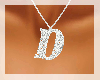 [DF] D silver necklace
