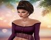 Plum Crop Sweater