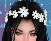 Hair Flowers White