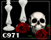 [C971]White Candle skull