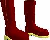 Maroon and yellow boots