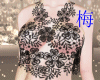梅 black lace top