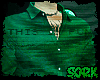 Green dress shirt+tattoo