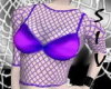 Violet Fishnet Top