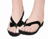 梅 black flip flops