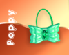 Green ribbon purse