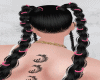 BRAID HAIR WITH PINK RIB