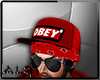 ALG- Red Obey Cap