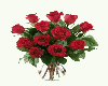 Red roses vase poster