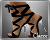 C black tie up heels