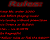 Red Rules Sign
