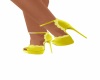 summer lace heels yellow
