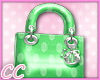 CC|Dotty Green Bag