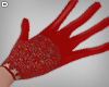 D. Lace Gloves Red