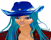 Blue & White CowGirl Hat