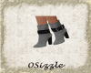Gray Buckle Boots