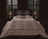 PERS Cream Wood Bed