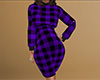 Prego Purple Plaid Dress