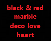 black&red love heart