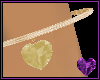 Gold Topaz Heart Anklet