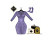 ZEFFAR DRESS PURP RLL