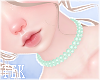 [T] Pearl choker Mint