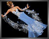 SL Silver Blue Rose Gown
