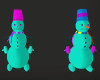 Neon Animated Snowmen