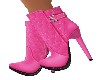 PINK LEATHER ANKLE BOOTS